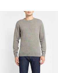 grauer Pullover mit einem Rundhalsausschnitt von J.Crew