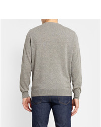 grauer Pullover mit einem Rundhalsausschnitt von J.Crew