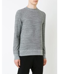 grauer Pullover mit einem Rundhalsausschnitt von N. Hoolywood