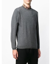 grauer Pullover mit einem Rundhalsausschnitt von Sun 68