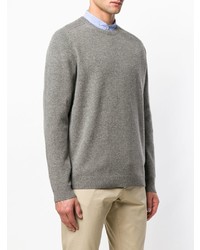 grauer Pullover mit einem Rundhalsausschnitt von Folk