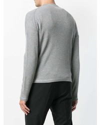 grauer Pullover mit einem Rundhalsausschnitt von Nuur