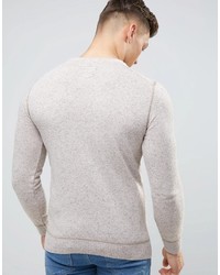 grauer Pullover mit einem Rundhalsausschnitt von Element