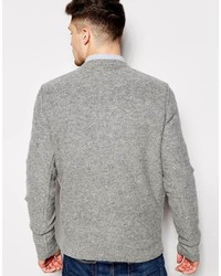 grauer Pullover mit einem Rundhalsausschnitt von Bellfield