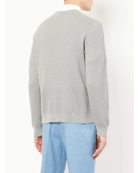 grauer Pullover mit einem Rundhalsausschnitt von D'urban