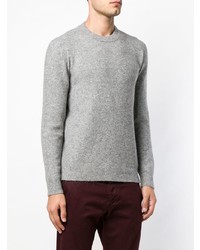 grauer Pullover mit einem Rundhalsausschnitt von Roberto Collina