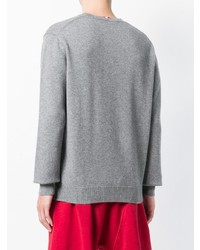 grauer Pullover mit einem Rundhalsausschnitt von DSQUARED2