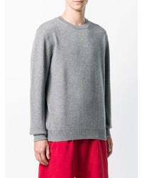 grauer Pullover mit einem Rundhalsausschnitt von DSQUARED2