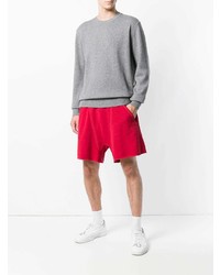 grauer Pullover mit einem Rundhalsausschnitt von DSQUARED2