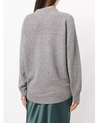 grauer Pullover mit einem Rundhalsausschnitt von Theory