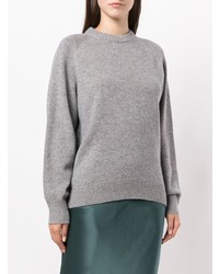 grauer Pullover mit einem Rundhalsausschnitt von Theory