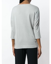 grauer Pullover mit einem Rundhalsausschnitt von Snobby Sheep