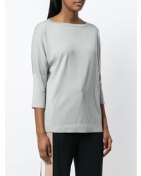 grauer Pullover mit einem Rundhalsausschnitt von Snobby Sheep