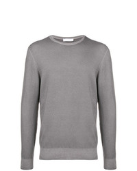 grauer Pullover mit einem Rundhalsausschnitt von Cruciani