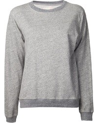 grauer Pullover mit einem Rundhalsausschnitt von Daftbird
