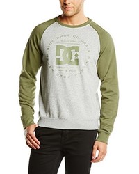 grauer Pullover mit einem Rundhalsausschnitt von DC Clothing