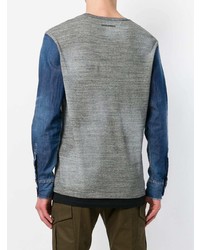 grauer Pullover mit einem Rundhalsausschnitt von DSQUARED2