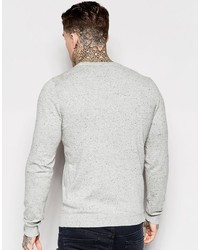 grauer Pullover mit einem Rundhalsausschnitt von Diesel