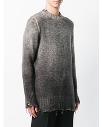 grauer Pullover mit einem Rundhalsausschnitt von Avant Toi