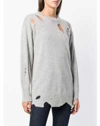 grauer Pullover mit einem Rundhalsausschnitt von Diesel