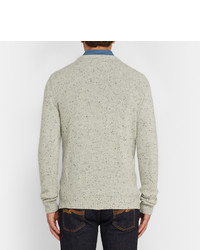grauer Pullover mit einem Rundhalsausschnitt von Oliver Spencer