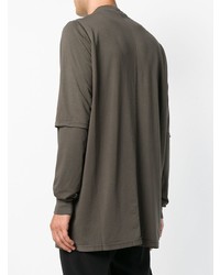 grauer Pullover mit einem Rundhalsausschnitt von Rick Owens DRKSHDW