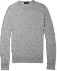 grauer Pullover mit einem Rundhalsausschnitt von Dunhill