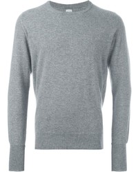grauer Pullover mit einem Rundhalsausschnitt von E. Tautz