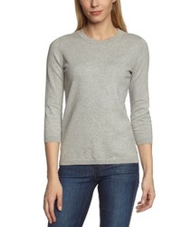 grauer Pullover mit einem Rundhalsausschnitt von Eddie Bauer