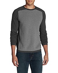 grauer Pullover mit einem Rundhalsausschnitt von Eddie Bauer