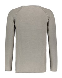 grauer Pullover mit einem Rundhalsausschnitt von Eight2Nine