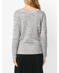 grauer Pullover mit einem Rundhalsausschnitt von Blumarine