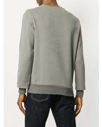 grauer Pullover mit einem Rundhalsausschnitt von Calvin Klein Jeans