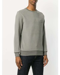 grauer Pullover mit einem Rundhalsausschnitt von Calvin Klein Jeans