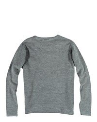 grauer Pullover mit einem Rundhalsausschnitt von EMILIO ADANI