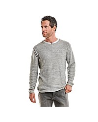 grauer Pullover mit einem Rundhalsausschnitt von ENGBERS