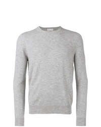 grauer Pullover mit einem Rundhalsausschnitt von Entre Amis