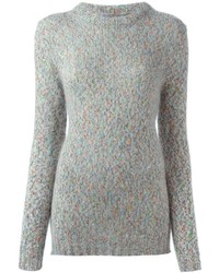 grauer Pullover mit einem Rundhalsausschnitt von Ermanno Scervino