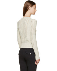 grauer Pullover mit einem Rundhalsausschnitt von Etoile Isabel Marant