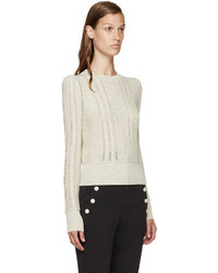 grauer Pullover mit einem Rundhalsausschnitt von Etoile Isabel Marant