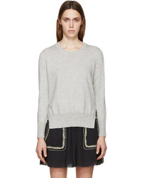 grauer Pullover mit einem Rundhalsausschnitt von Etoile Isabel Marant