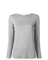grauer Pullover mit einem Rundhalsausschnitt von Fabiana Filippi