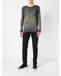 grauer Pullover mit einem Rundhalsausschnitt von Avant Toi
