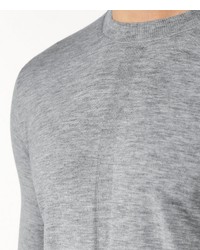 grauer Pullover mit einem Rundhalsausschnitt von Falke
