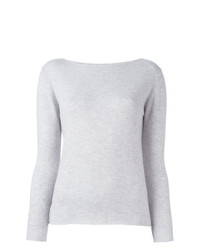 grauer Pullover mit einem Rundhalsausschnitt von Fashion Clinic Timeless