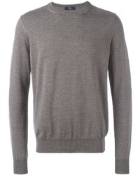grauer Pullover mit einem Rundhalsausschnitt von Fay
