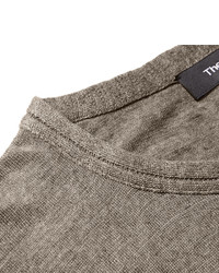 grauer Pullover mit einem Rundhalsausschnitt von Theory