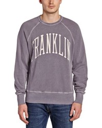 grauer Pullover mit einem Rundhalsausschnitt von Franklin & Marshall