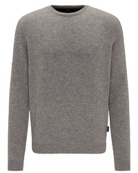 grauer Pullover mit einem Rundhalsausschnitt von Fynch Hatton