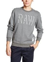grauer Pullover mit einem Rundhalsausschnitt von G-Star RAW